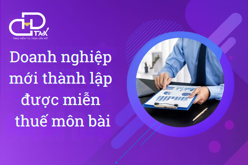 Doanh nghiệp mới thành lập được miễn thuế môn bài
