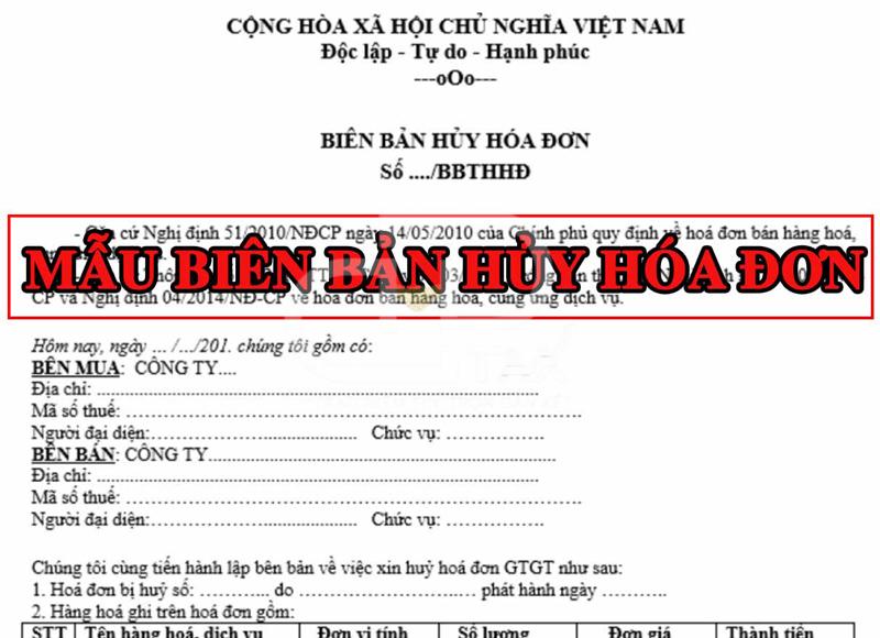 Quy trình hủy hóa đơn điện tử đã kê khai thuế