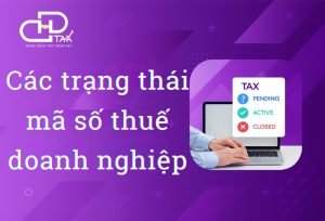các trạng thái mã số thuế doanh nghiệp