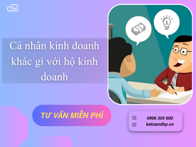 cá nhân kinh doanh khác gì với hộ kinh doanh